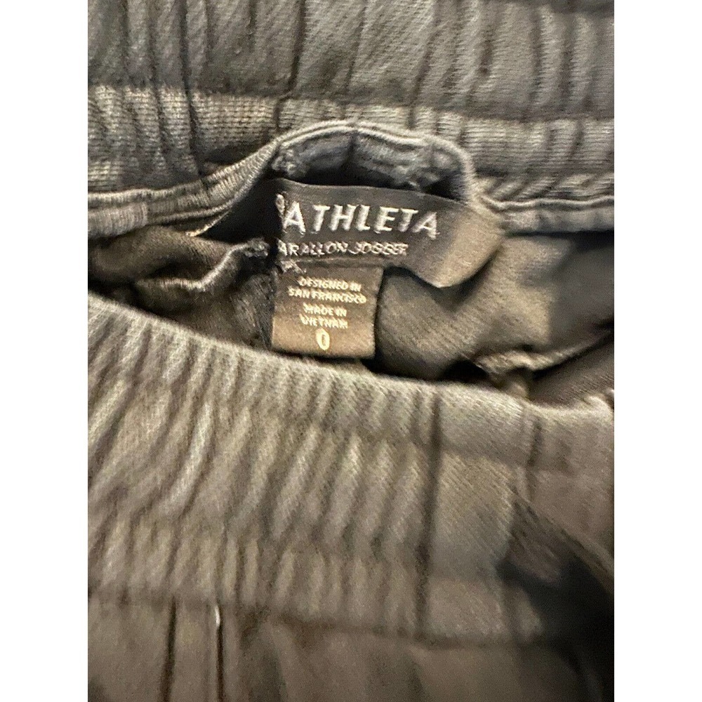 ✨2/$20 Athleta Farallon Jogger Pants Faded Black Size 0 Drawstring Athletic - Picture 3 of 12